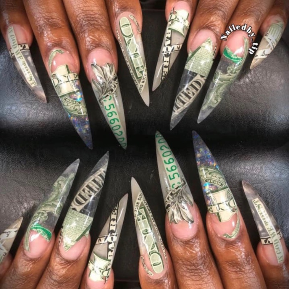 ✨ REAL Money Press On Nails